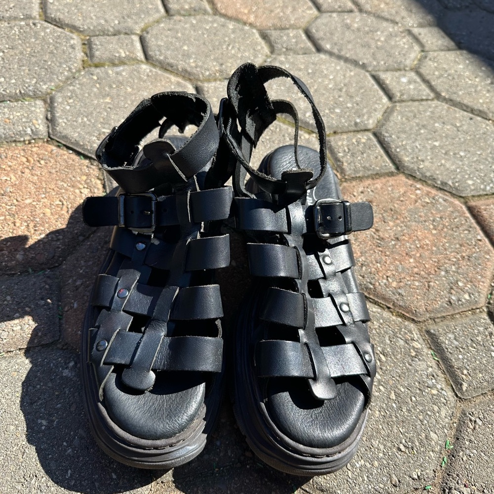 Black Strappy Sandals Free People